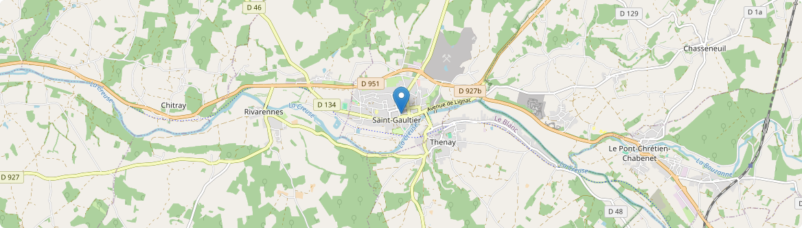 Saint-Gaultier - Carte