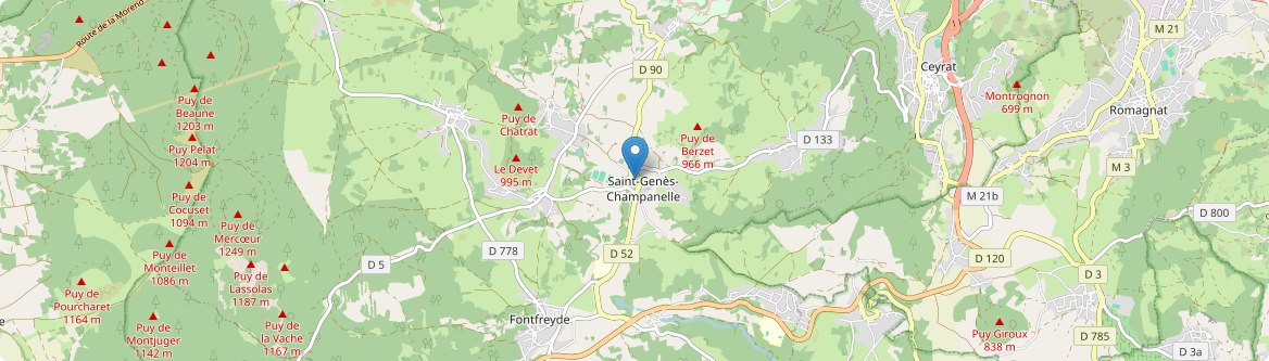 Saint-Genès-Champanelle - Carte