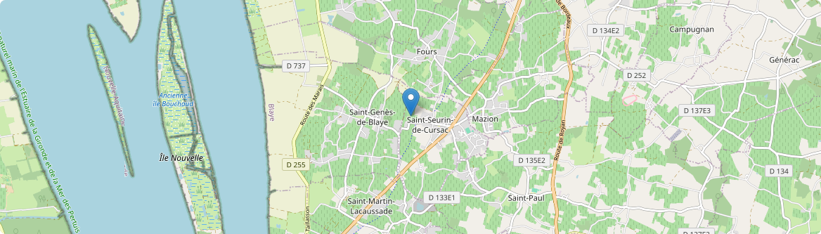 Saint-Genès-de-Blaye - Carte