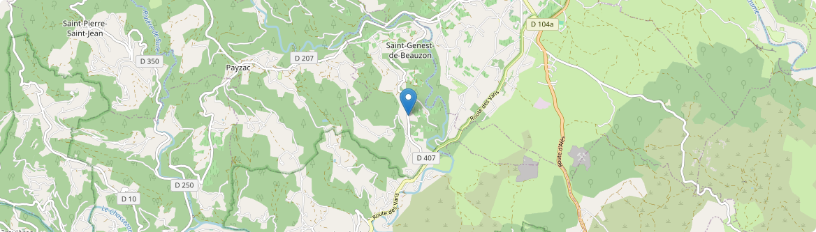 Saint-Genest-de-Beauzon - Carte