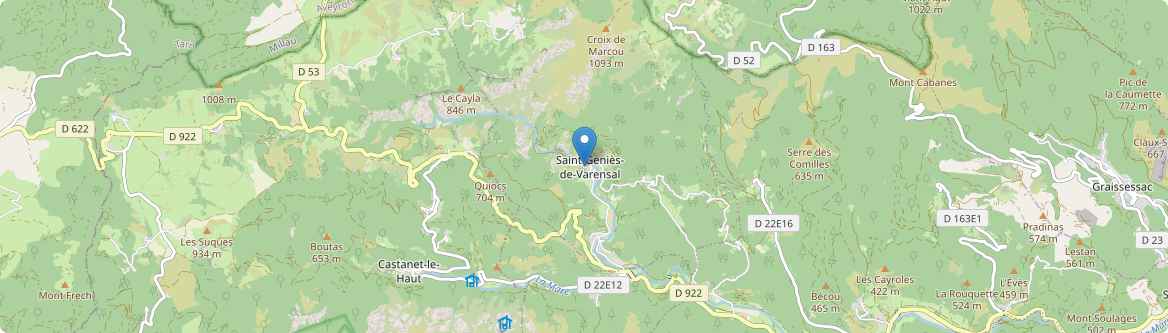 Saint-Geniès-de-Varensal - Carte