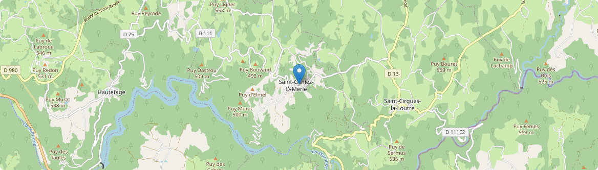 Saint-Geniez-ô-Merle - Carte
