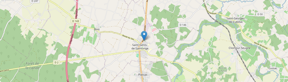 Saint-Genis-de-Saintonge - Carte
