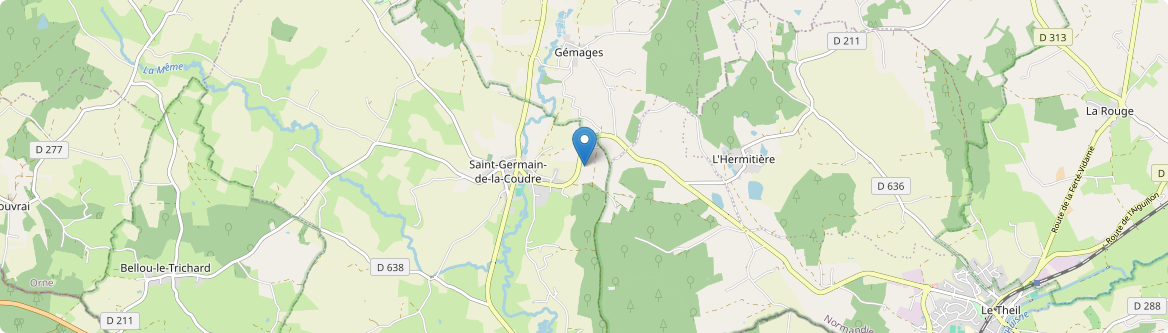 Saint-Germain-de-la-Coudre - Carte