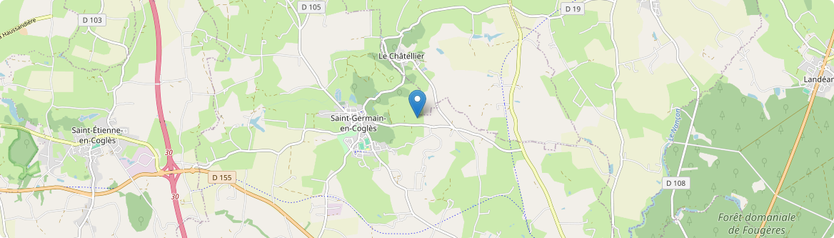Saint-Germain-en-Coglès - Carte