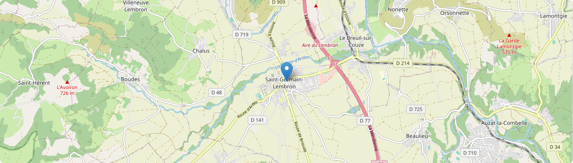 Saint-Germain-Lembron - Carte