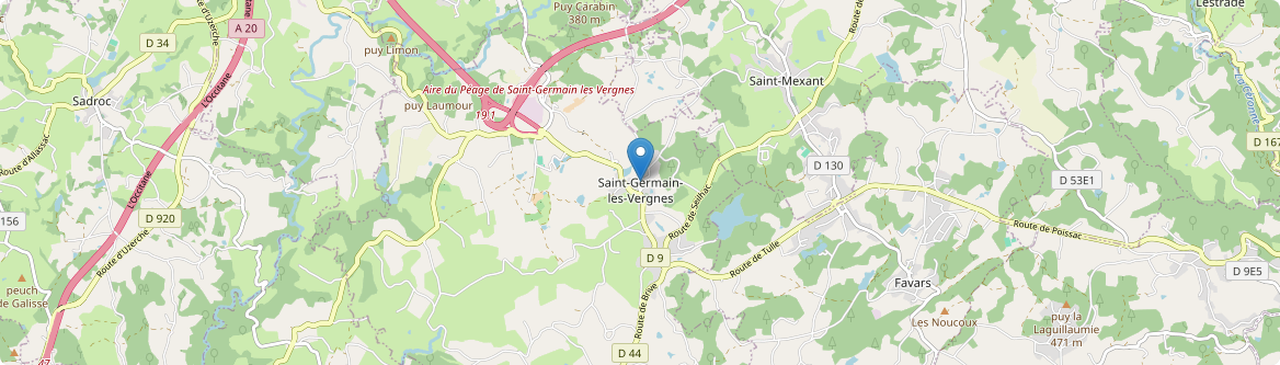 Saint-Germain-les-Vergnes - Carte