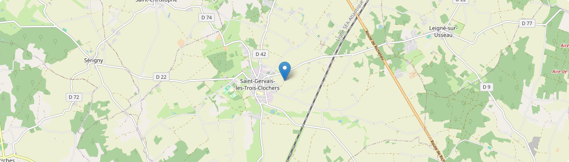 Saint-Gervais-les-Trois-Clochers - Carte