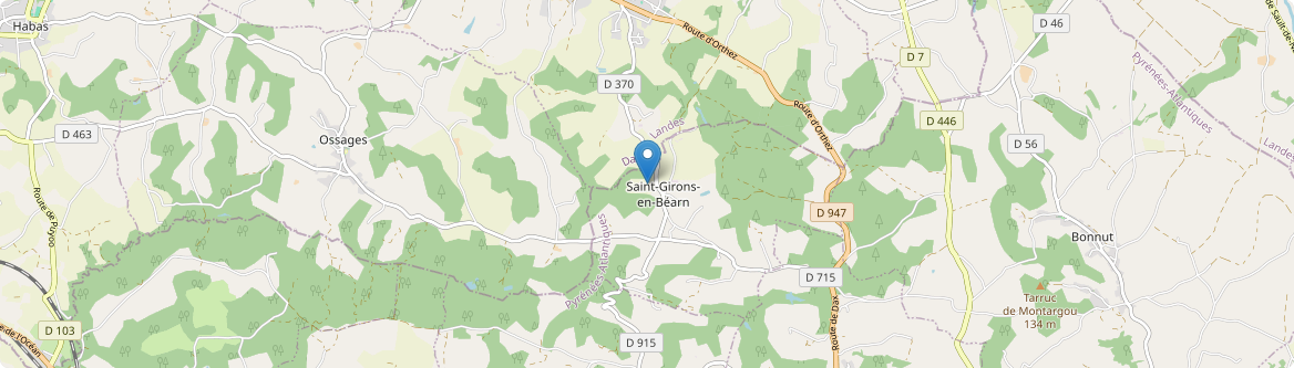 Saint-Girons-en-Béarn - Carte