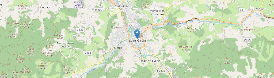 Saint-Girons - Carte