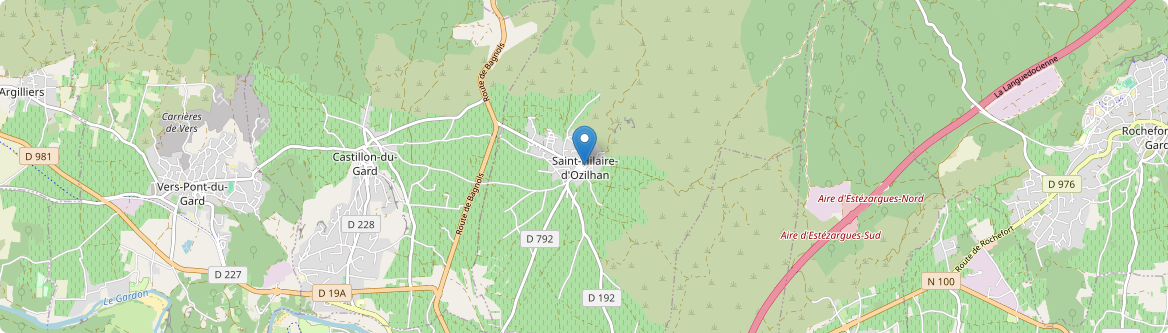 Saint-Hilaire-d'Ozilhan - Carte