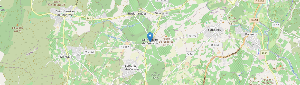 Saint-Hilaire-de-Beauvoir - Carte