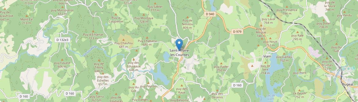 Saint-Hilaire-les-Courbes - Carte