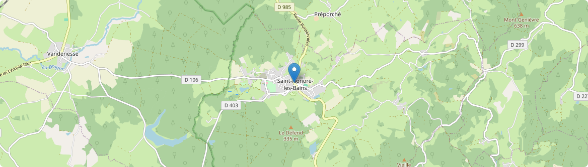 Saint-Honoré-les-Bains - Carte