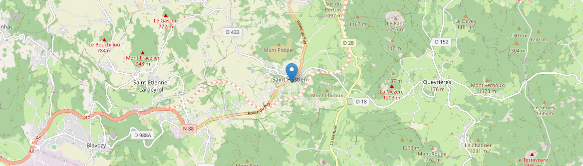 Saint-Hostien - Carte