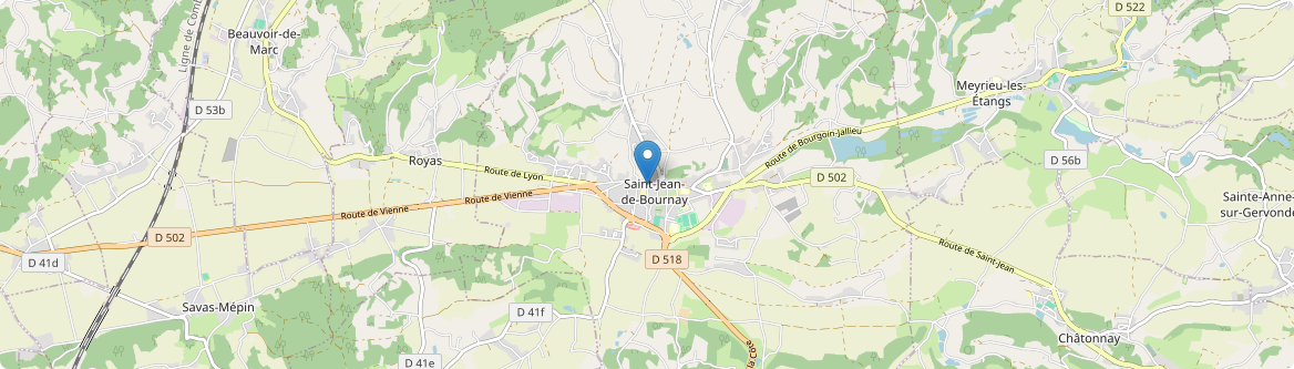 Saint-Jean-de-Bournay - Carte