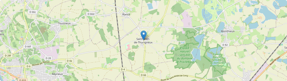 Saint-Jean-de-Thurigneux - Carte