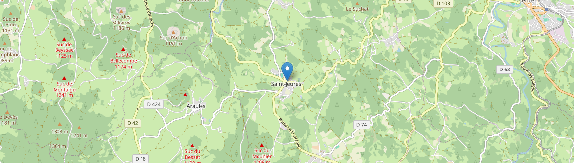 Saint-Jeures - Carte