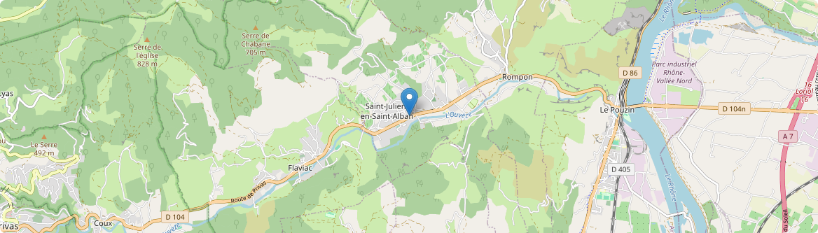 Saint-Julien-en-Saint-Alban - Carte