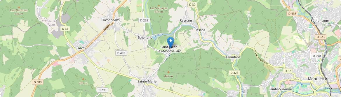 Saint-Julien-lès-Montbéliard - Carte