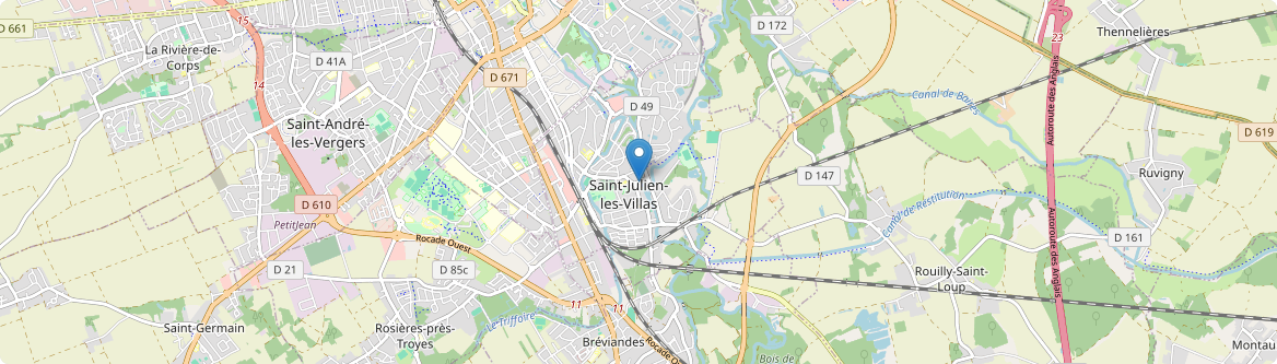 Saint-Julien-les-Villas - Carte