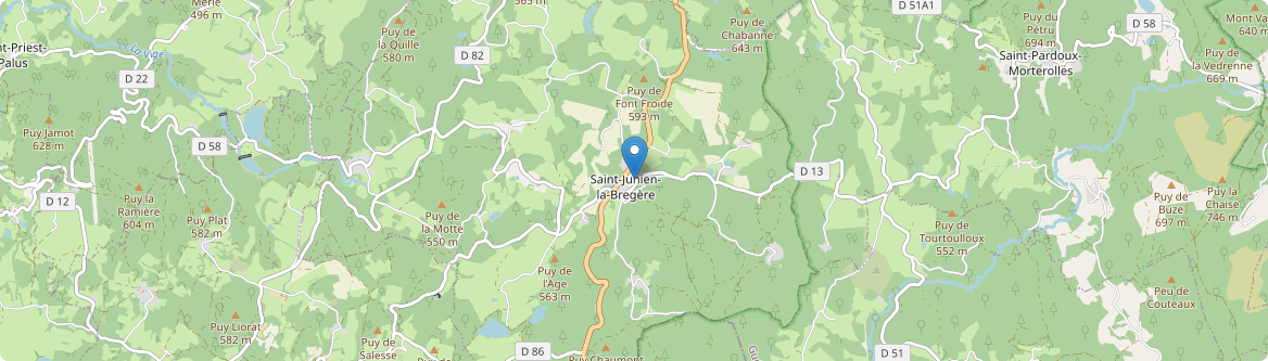 Saint-Junien-la-Bregère - Carte