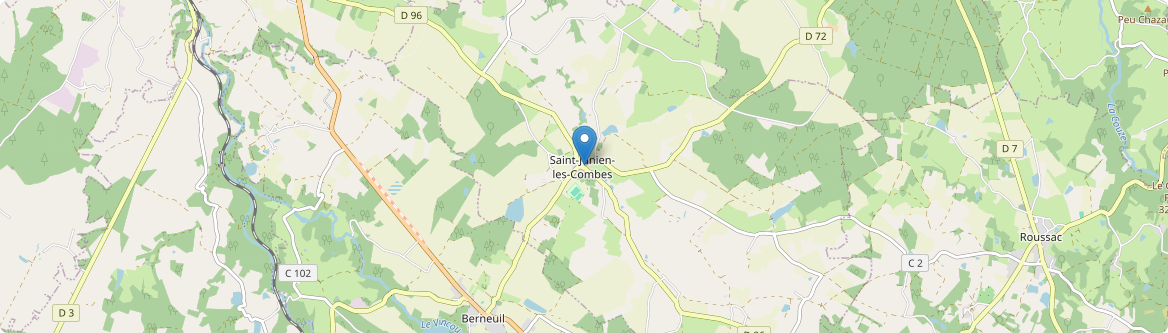 Saint-Junien-les-Combes - Carte