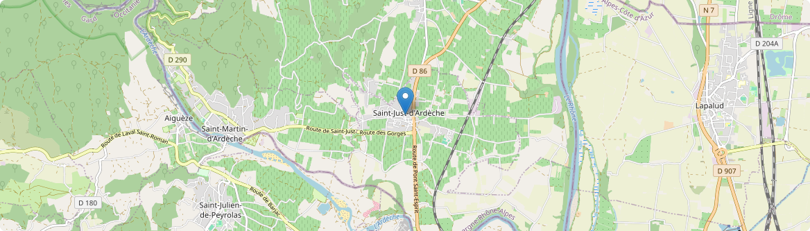 Saint-Just-d'Ardèche - Carte