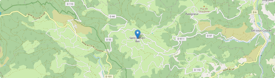 Saint-Just-en-Bas - Carte