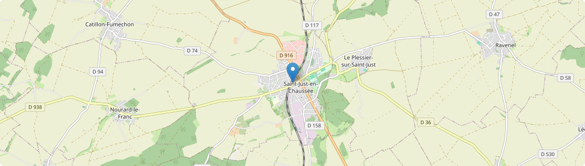 Saint-Just-en-Chaussée - Carte