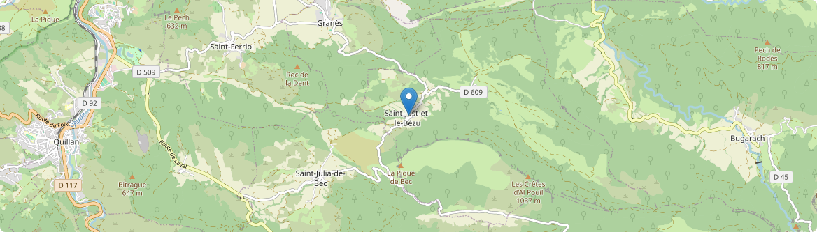 Saint-Just-et-le-Bézu - Carte