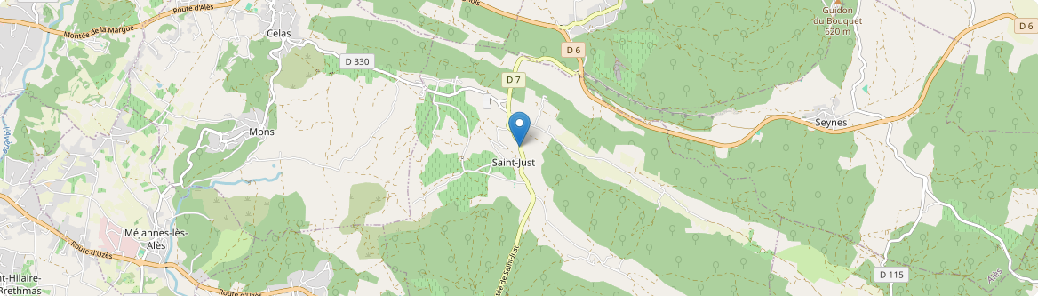 Saint-Just-et-Vacquières - Carte