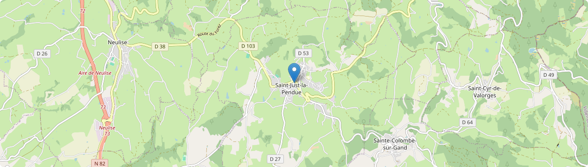 Saint-Just-la-Pendue - Carte