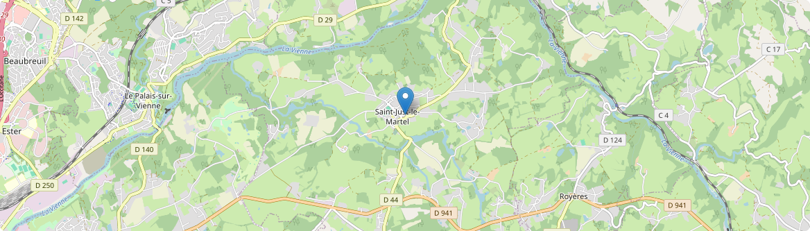 Saint-Just-le-Martel - Carte