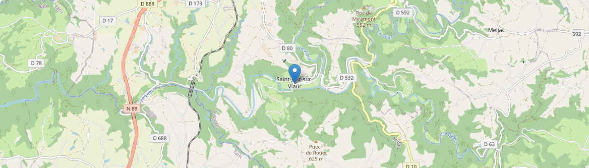 Saint-Just-sur-Viaur - Carte