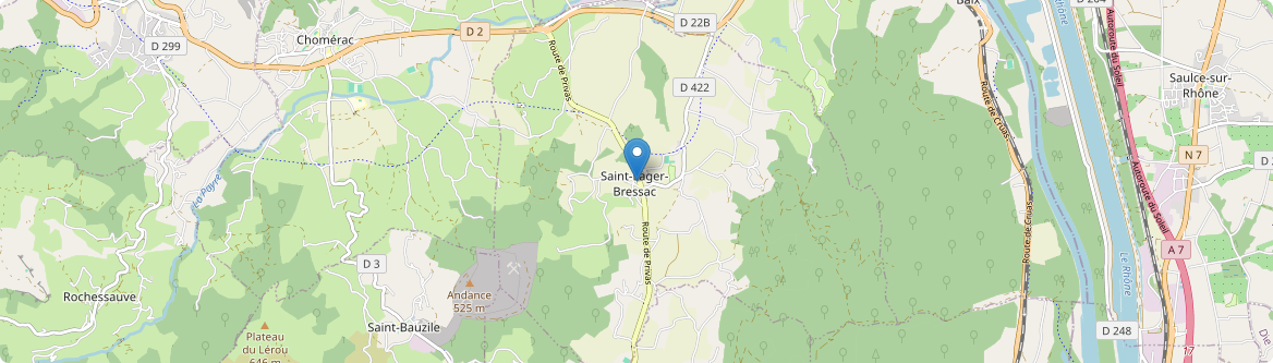 Saint-Lager-Bressac - Carte