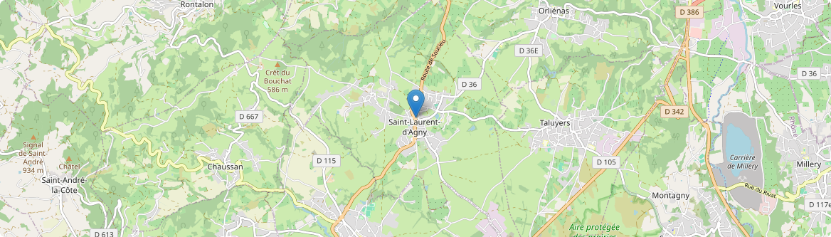 Saint-Laurent-d'Agny - Carte