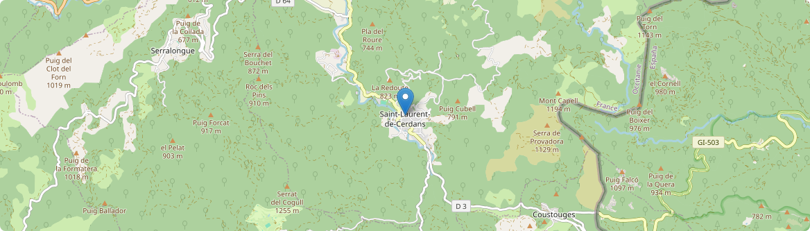 Saint-Laurent-de-Cerdans - Carte