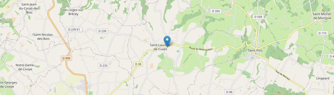 Saint-Laurent-de-Cuves - Carte
