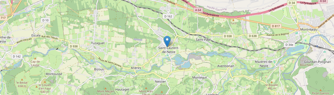 Saint-Laurent-de-Neste - Carte