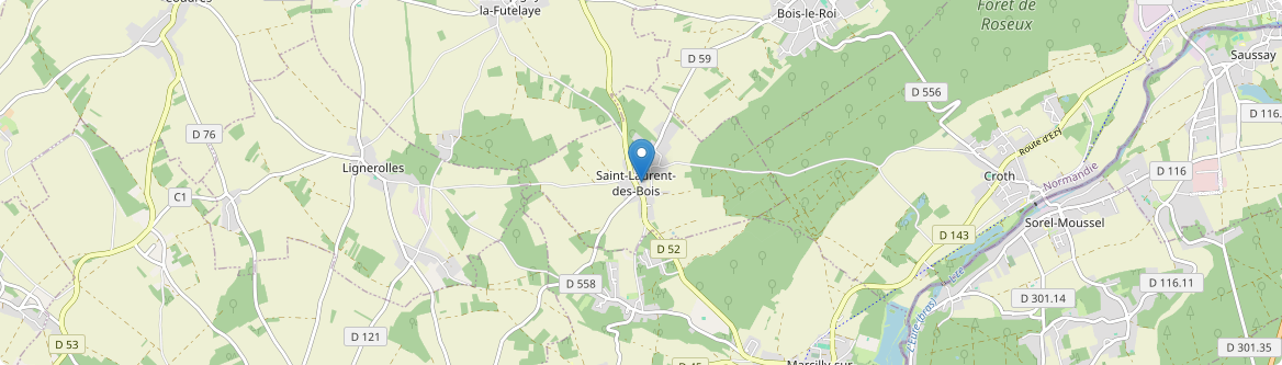 Saint-Laurent-des-Bois - Carte