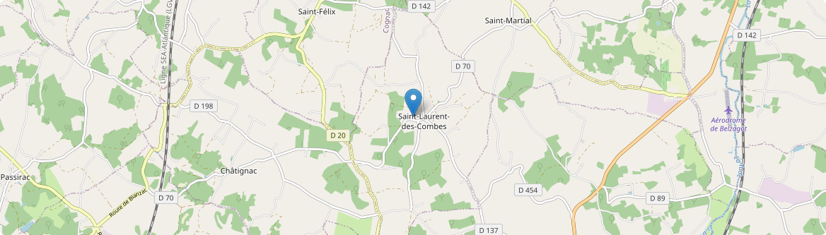 Saint-Laurent-des-Combes - Carte