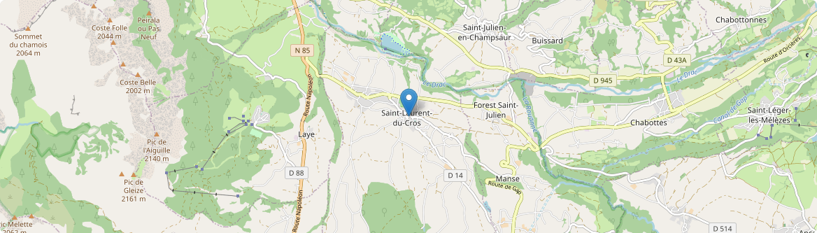 Saint-Laurent-du-Cros - Carte