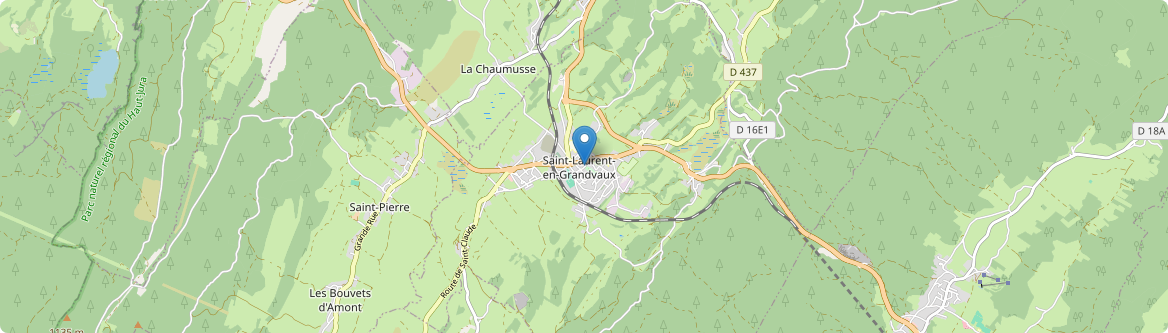 Saint-Laurent-en-Grandvaux - Carte