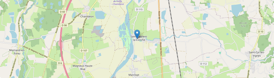 Saint-Laurent-la-Conche - Carte