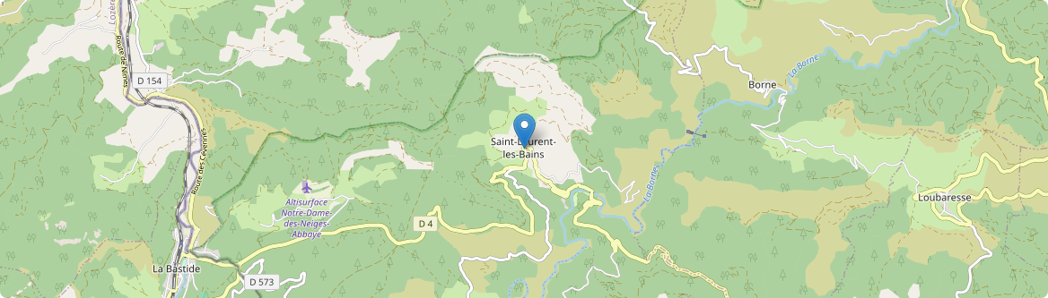 Saint-Laurent-les-Bains-Laval-d'Aurelle - Carte