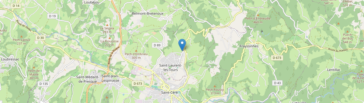 Saint-Laurent-les-Tours - Carte