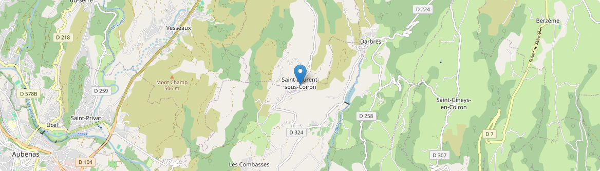 Saint-Laurent-sous-Coiron - Carte