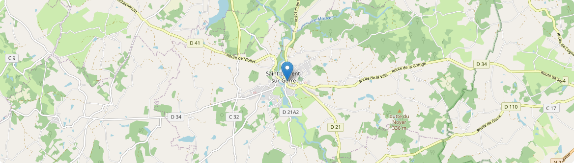Saint-Laurent-sur-Gorre - Carte