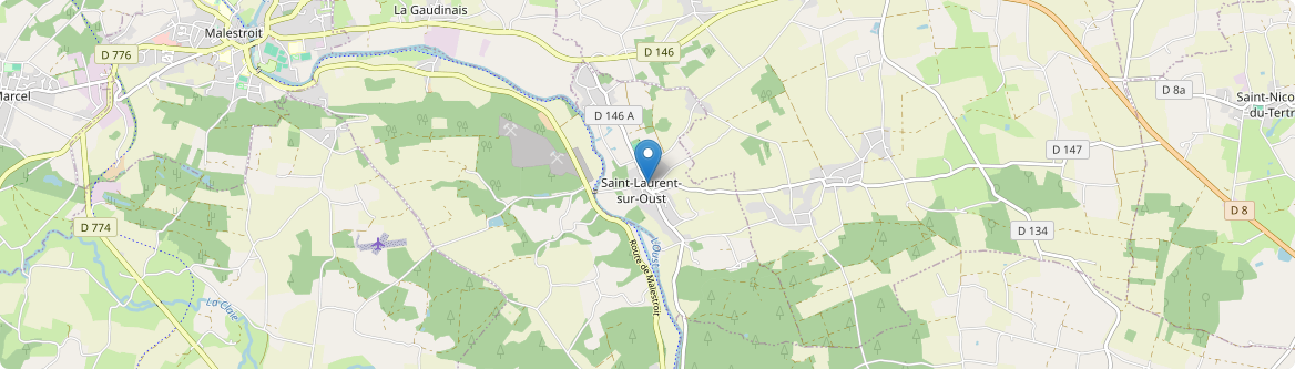 Saint-Laurent-sur-Oust - Carte